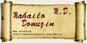 Mahailo Domuzin vizit kartica